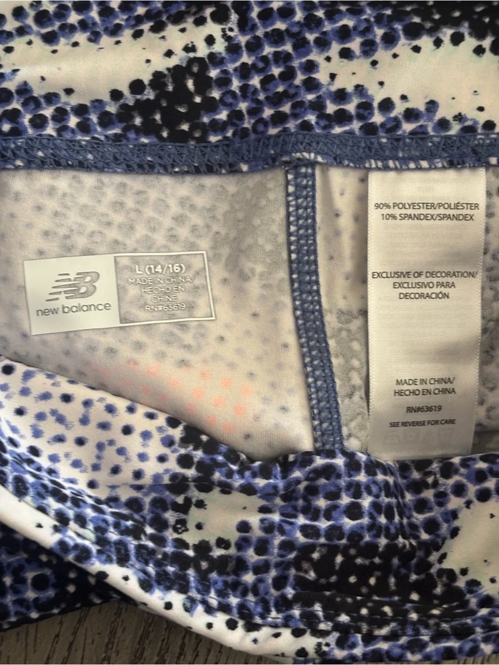 New Balance Girls' Blue Printed Athletic Leggings